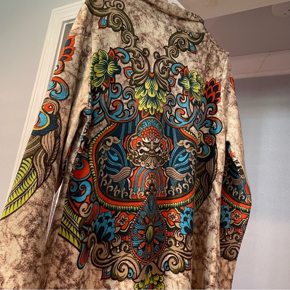 Women’s Radzoli XL multi-colored vibrant print cowl neck pullover - Picture 5 of 13